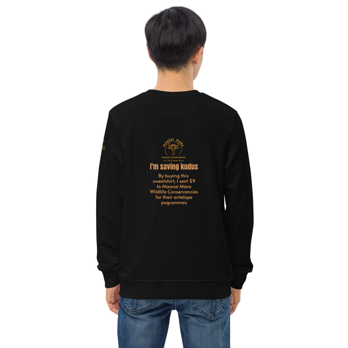 Unisex organic sweatshirt, save the kudu - Image 19