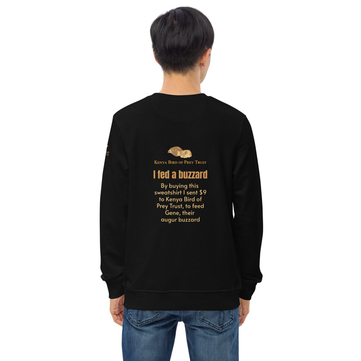 Unisex organic sweatshirt, "Gene" Go feed a buzzard - Image 12