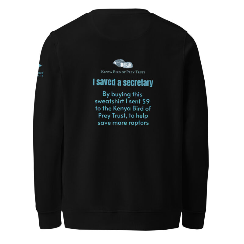 Unisex organic sweatshirt, save asecretary (Moneypenny) - Image 4