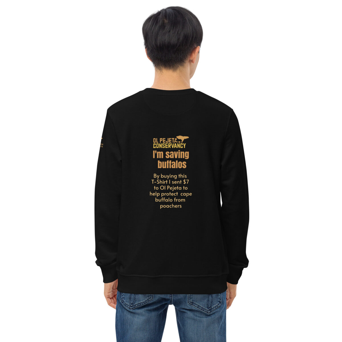 Unisex organic sweatshirt, save the buffalo - Image 18