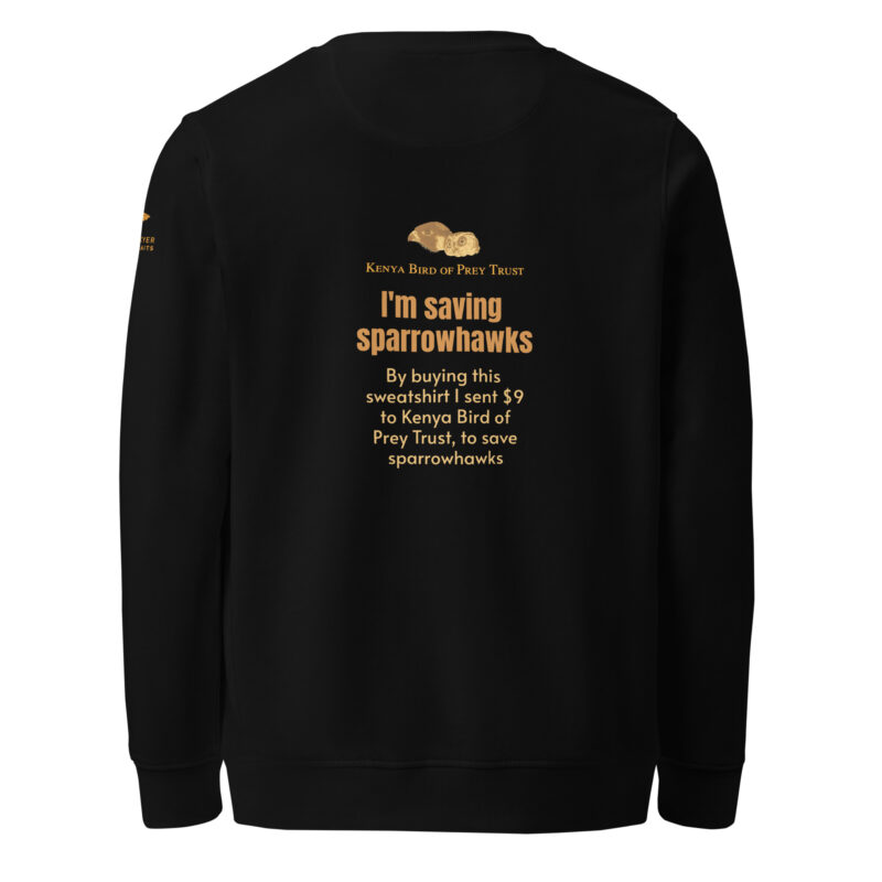 Unisex organic sweatshirt, save the sparrowhawk - Image 2
