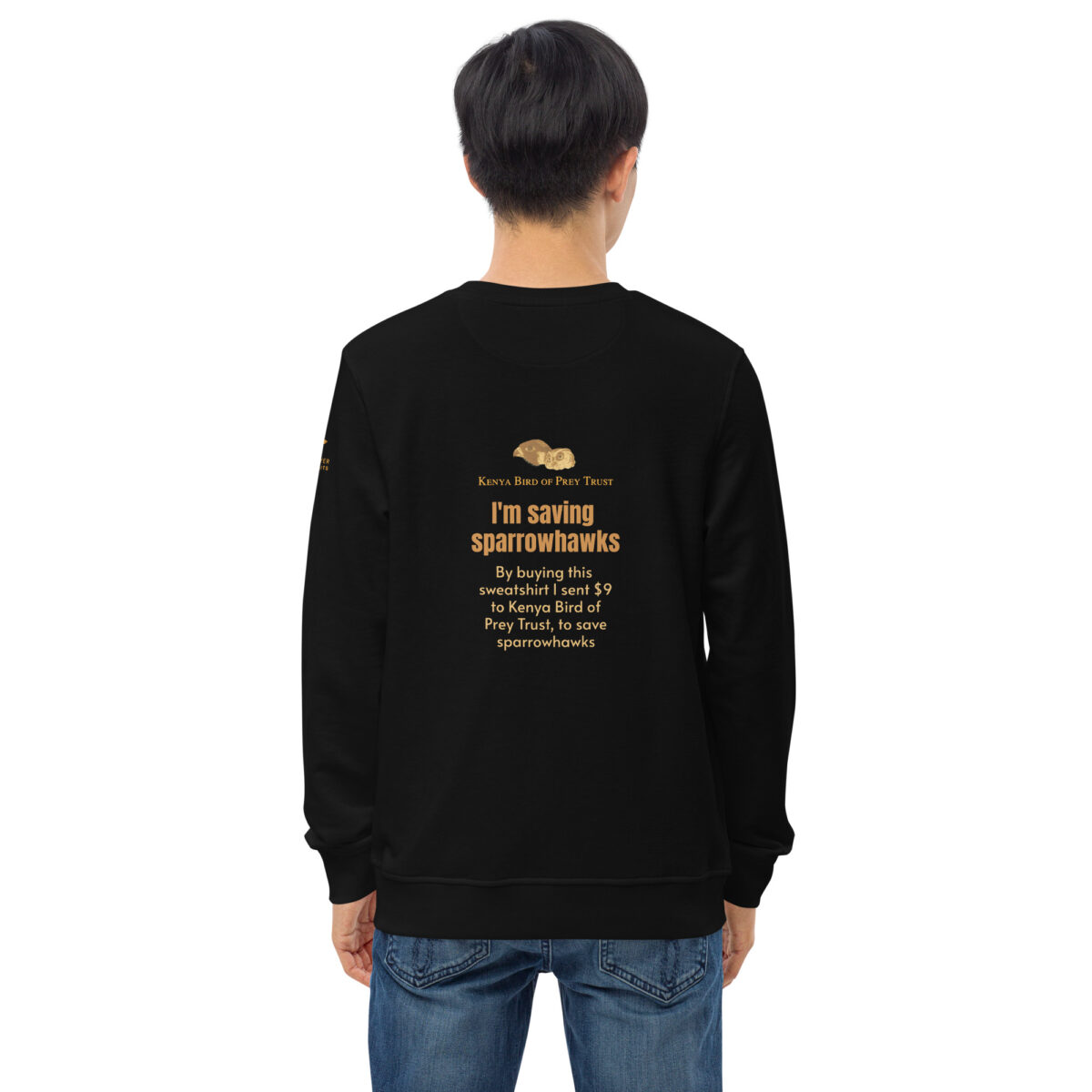 Unisex organic sweatshirt, save the sparrowhawk - Image 18