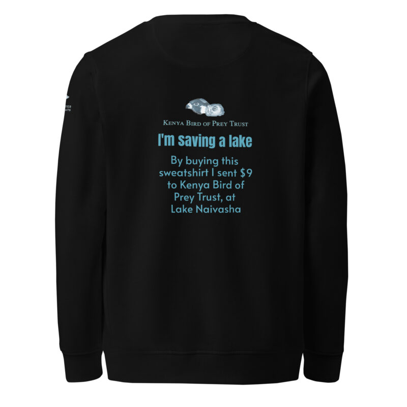 Unisex organic sweatshirt, save the saddle-billed stork - Image 2