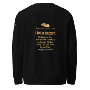Unisex organic sweatshirt, Go feed a buzzard