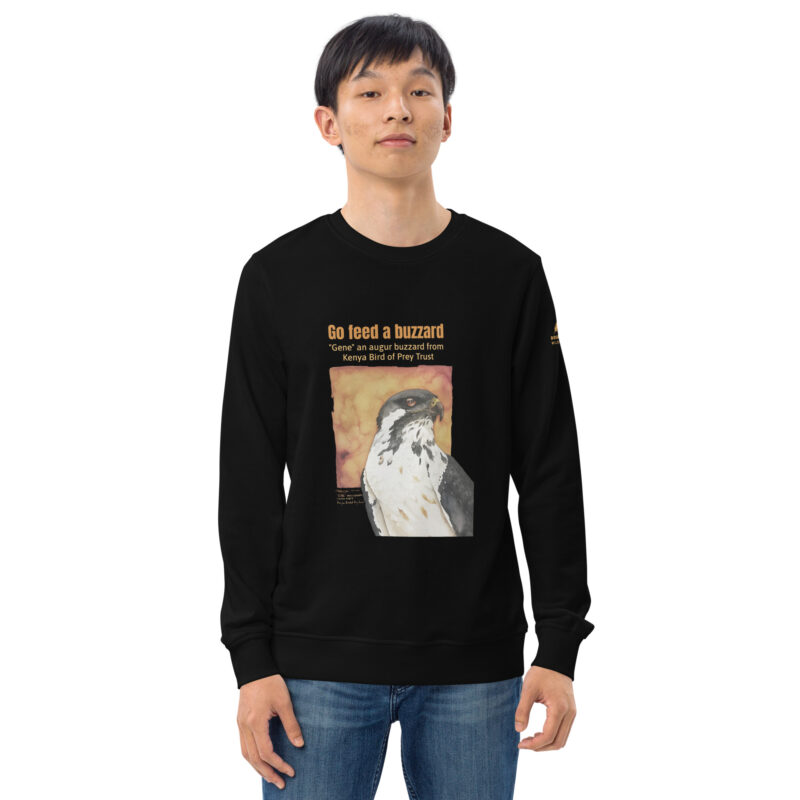 Unisex organic sweatshirt, Go feed a buzzard - Image 2