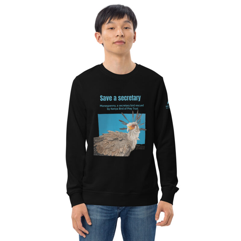 Unisex organic sweatshirt, save asecretary (Moneypenny) - Image 17