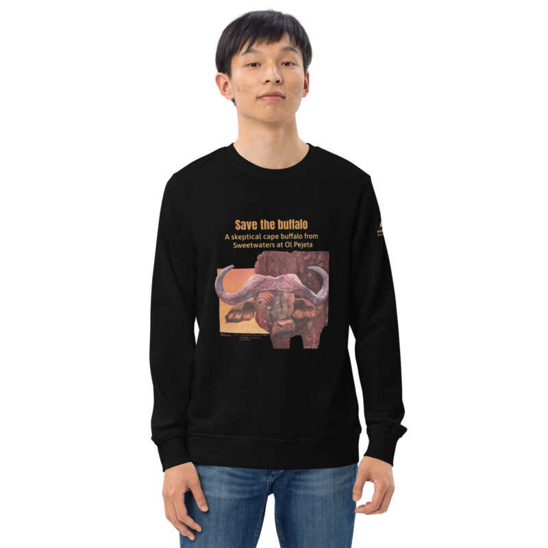 Unisex organic sweatshirt, save the buffalo - Image 17