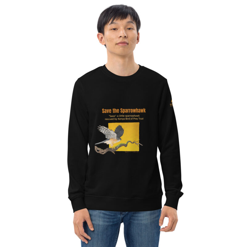 Unisex organic sweatshirt, save the sparrowhawk - Image 17