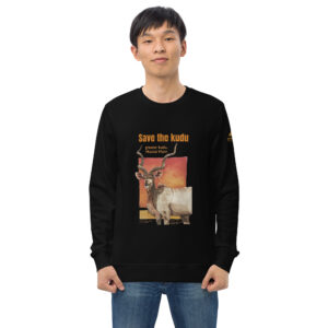 Unisex organic sweatshirt, save the kudu