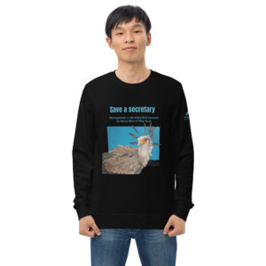 Unisex organic sweatshirt, save asecretary (Moneypenny)