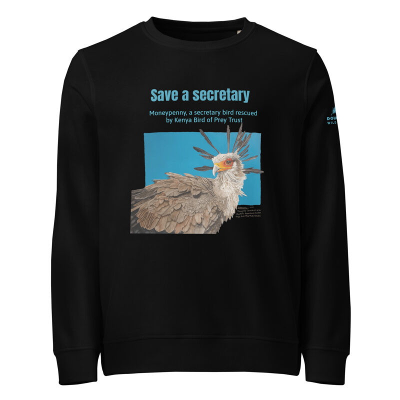 Unisex organic sweatshirt, save asecretary (Moneypenny) - Image 3