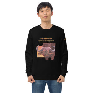 Unisex organic sweatshirt, save the buffalo