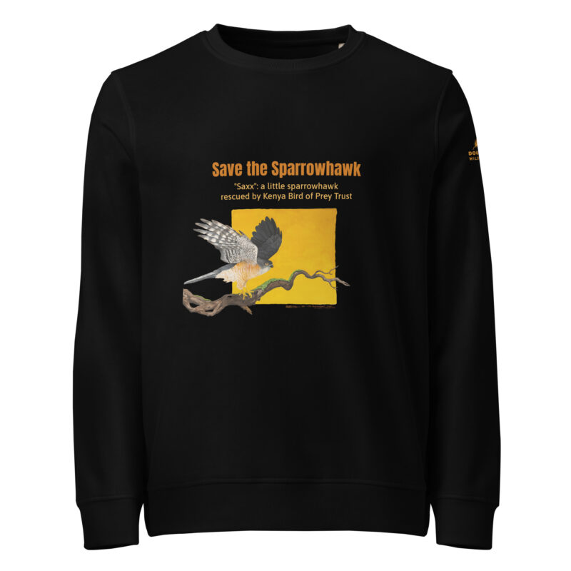 Unisex organic sweatshirt, save the sparrowhawk - Image 3