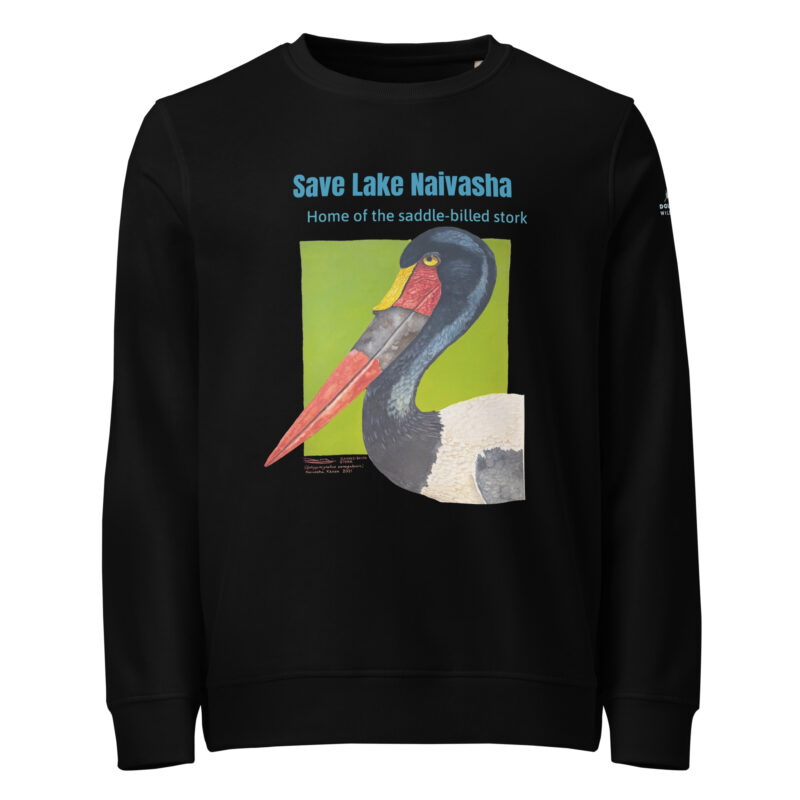 Unisex organic sweatshirt, save the saddle-billed stork - Image 3