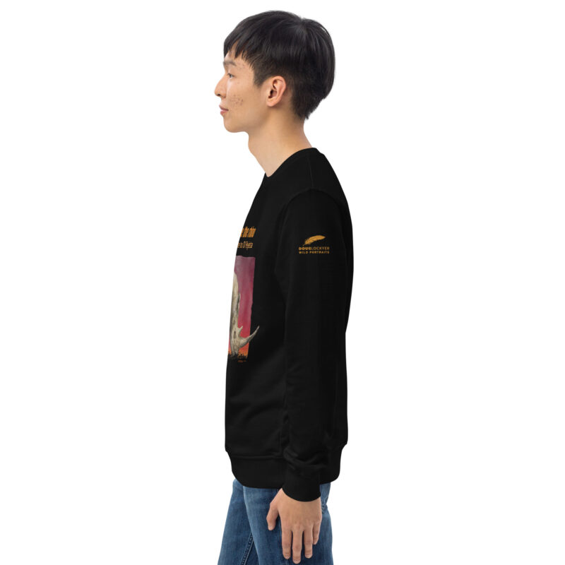 Unisex organic sweatshirt, save the rhino - Image 4