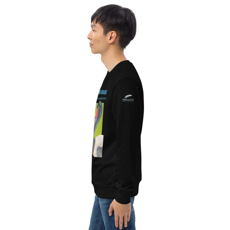 Unisex organic sweatshirt, save the saddle-billed stork - Image 19