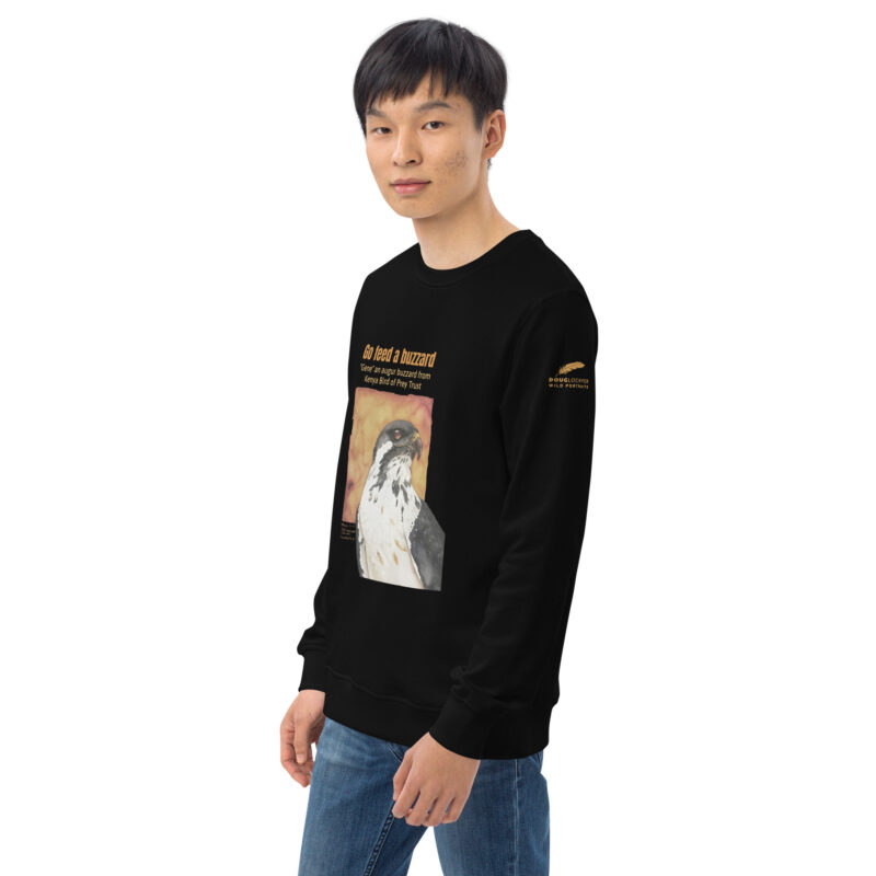 Unisex organic sweatshirt, Go feed a buzzard - Image 5