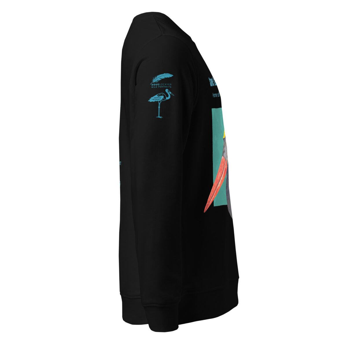 Unisex organic sweatshirt, save Lake Naivasha (saddle-billed stork) - Image 55