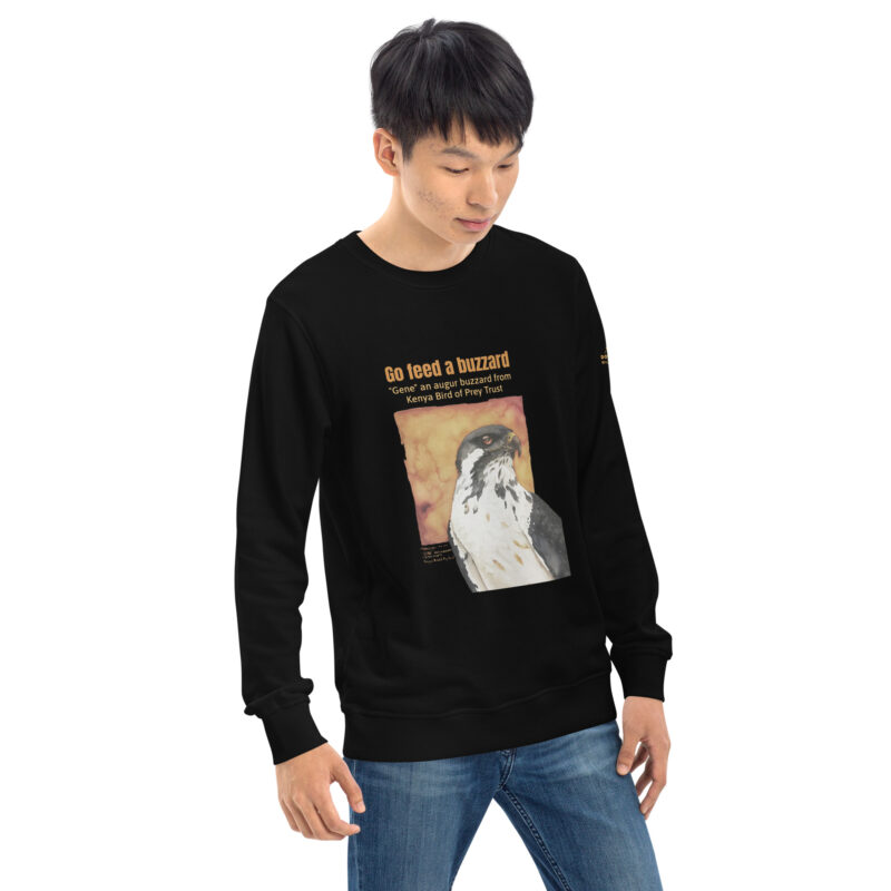 Unisex organic sweatshirt, Go feed a buzzard - Image 7