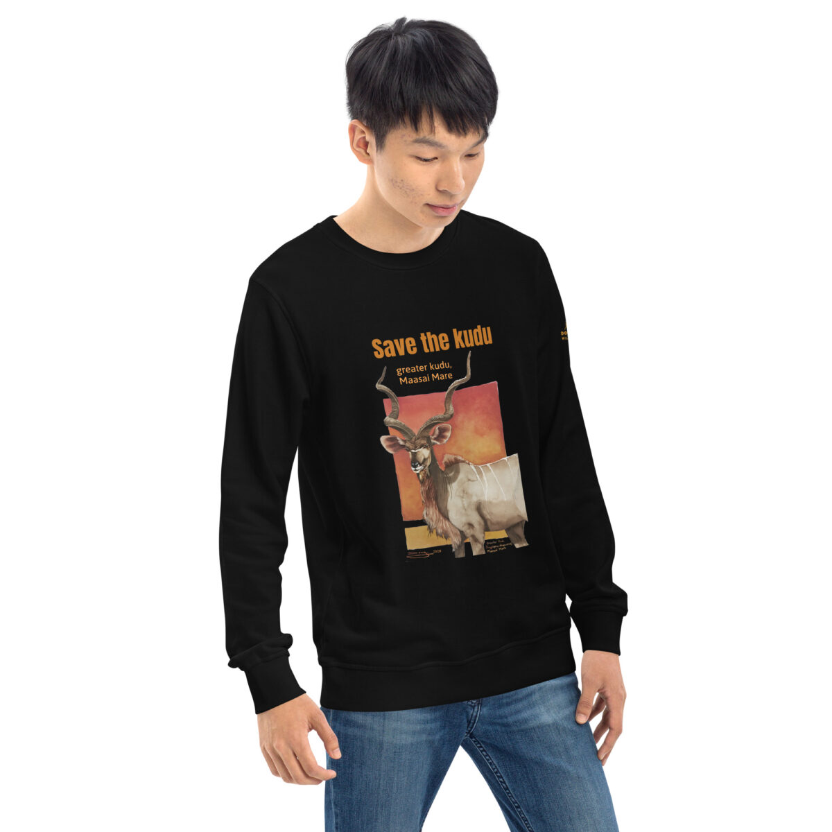 Unisex organic sweatshirt, save the kudu - Image 23