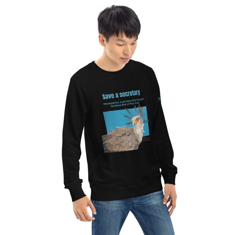 Unisex organic sweatshirt, save asecretary (Moneypenny) - Image 22