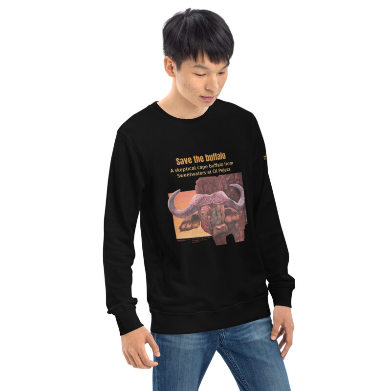 Unisex organic sweatshirt, save the buffalo - Image 22