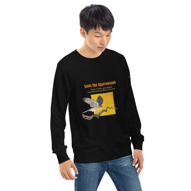 Unisex organic sweatshirt, save the sparrowhawk - Image 22