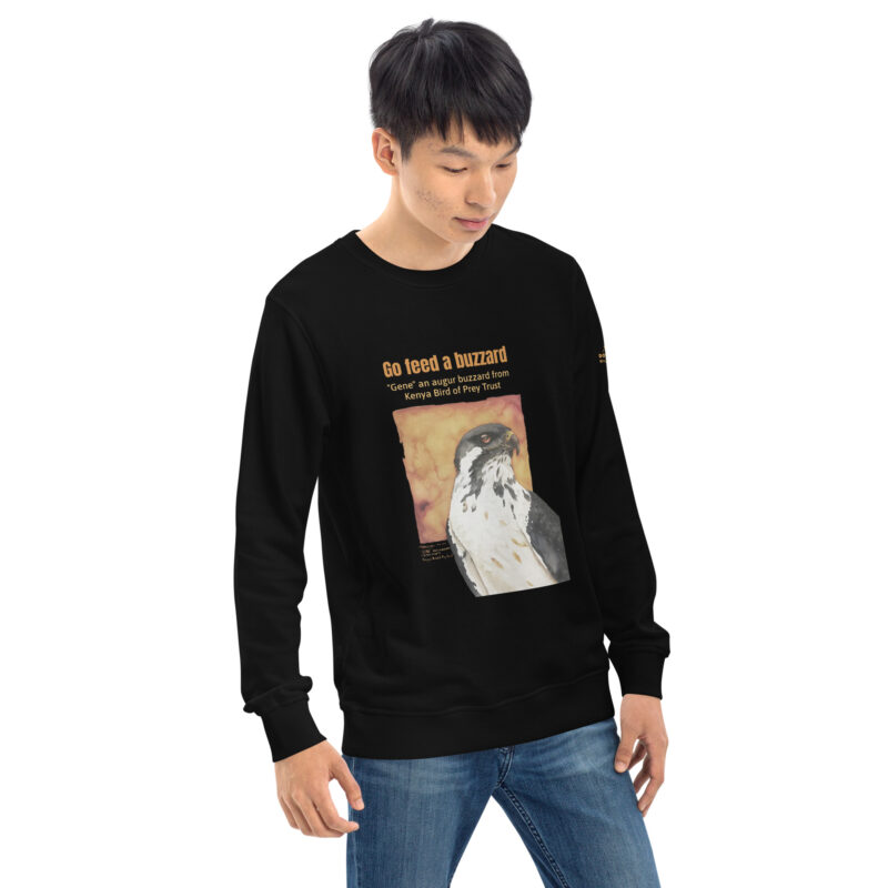 Unisex organic sweatshirt, save Lake Naivasha (saddle-billed stork) - Image 22