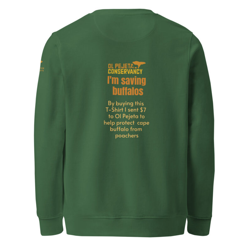 Unisex organic sweatshirt, save the buffalo - Image 7