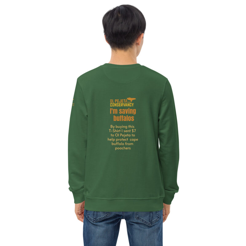 Unisex organic sweatshirt, save the buffalo - Image 39