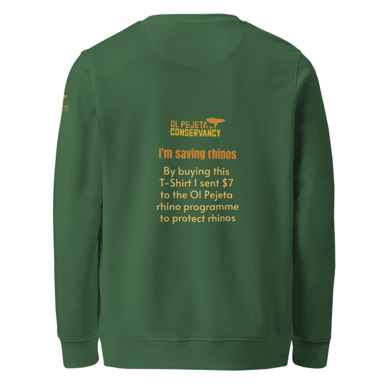 Unisex organic sweatshirt, save the rhino - Image 13