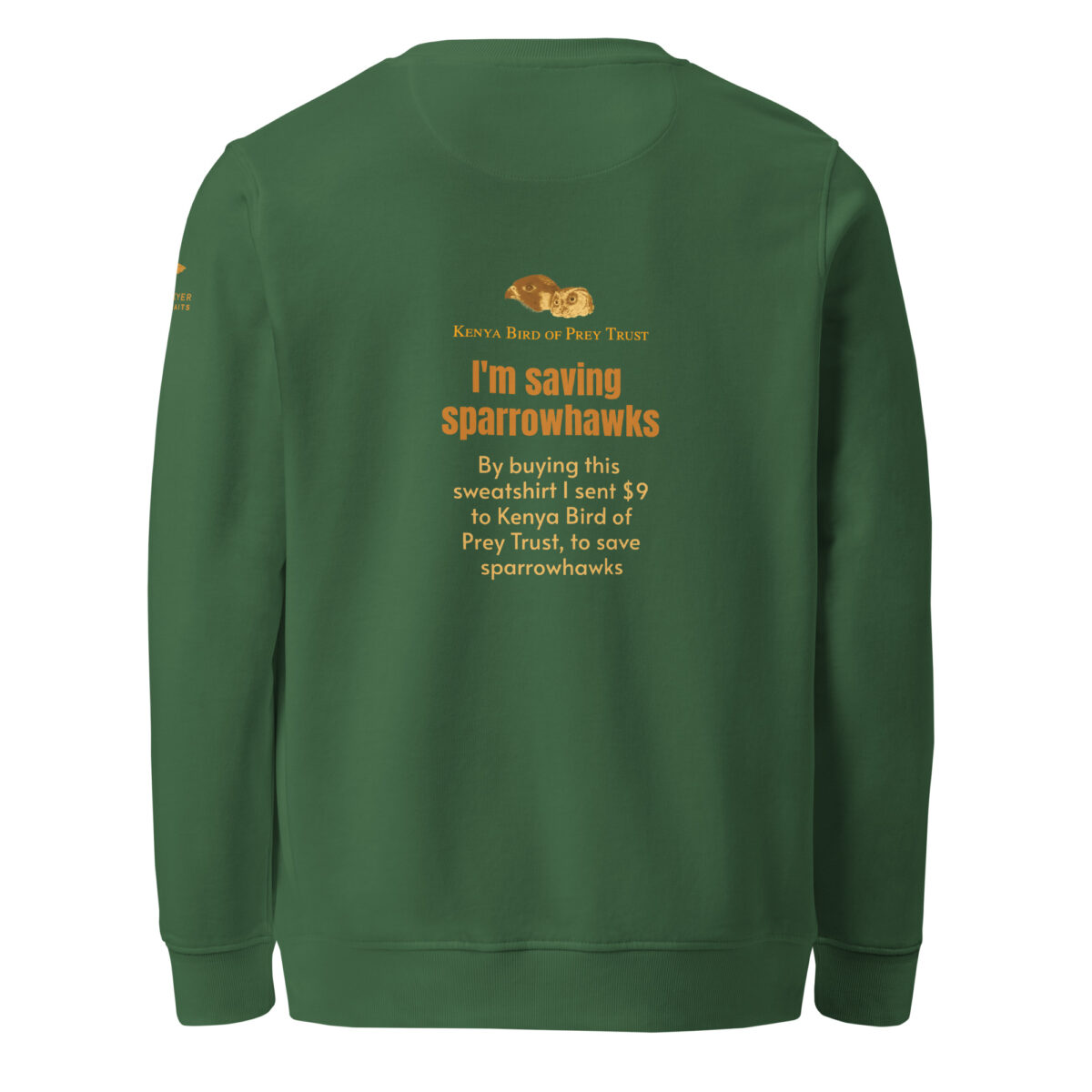 Unisex organic sweatshirt, save the sparrowhawk - Image 11