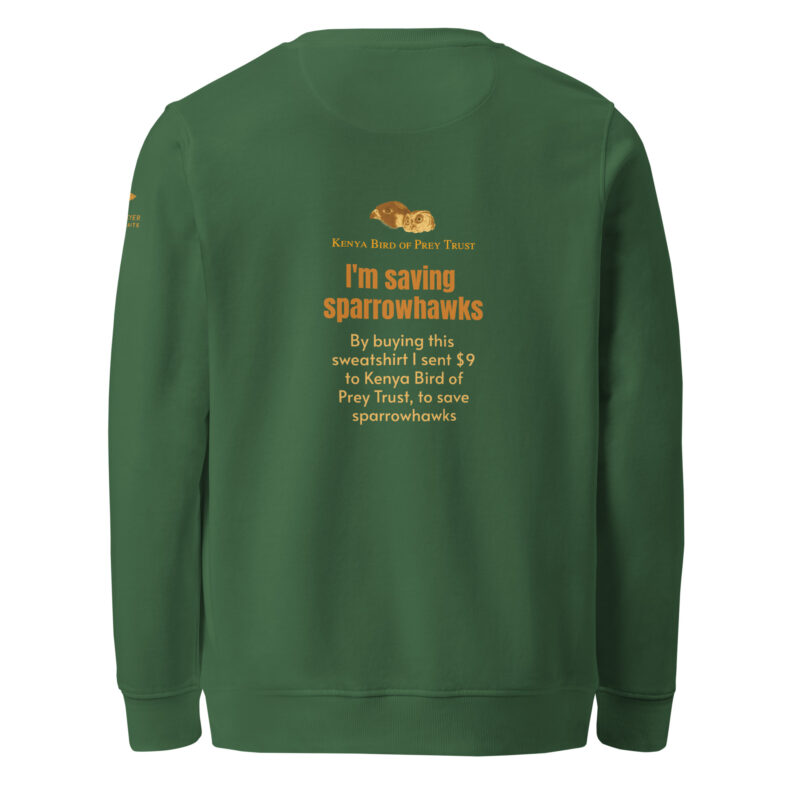 Unisex organic sweatshirt, save the sparrowhawk - Image 11