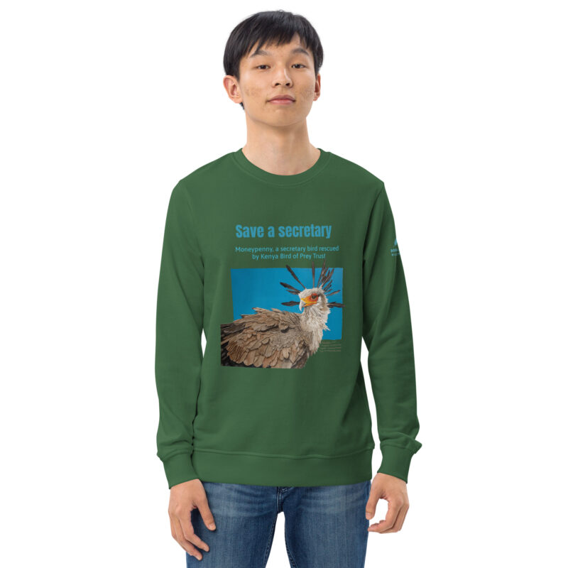 Unisex organic sweatshirt, save asecretary (Moneypenny) - Image 38