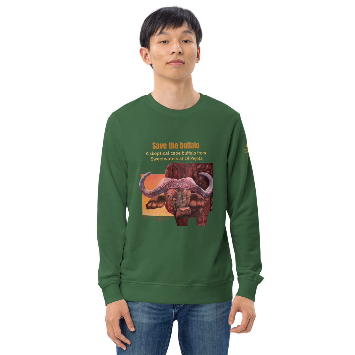 Unisex organic sweatshirt, save the buffalo - Image 38