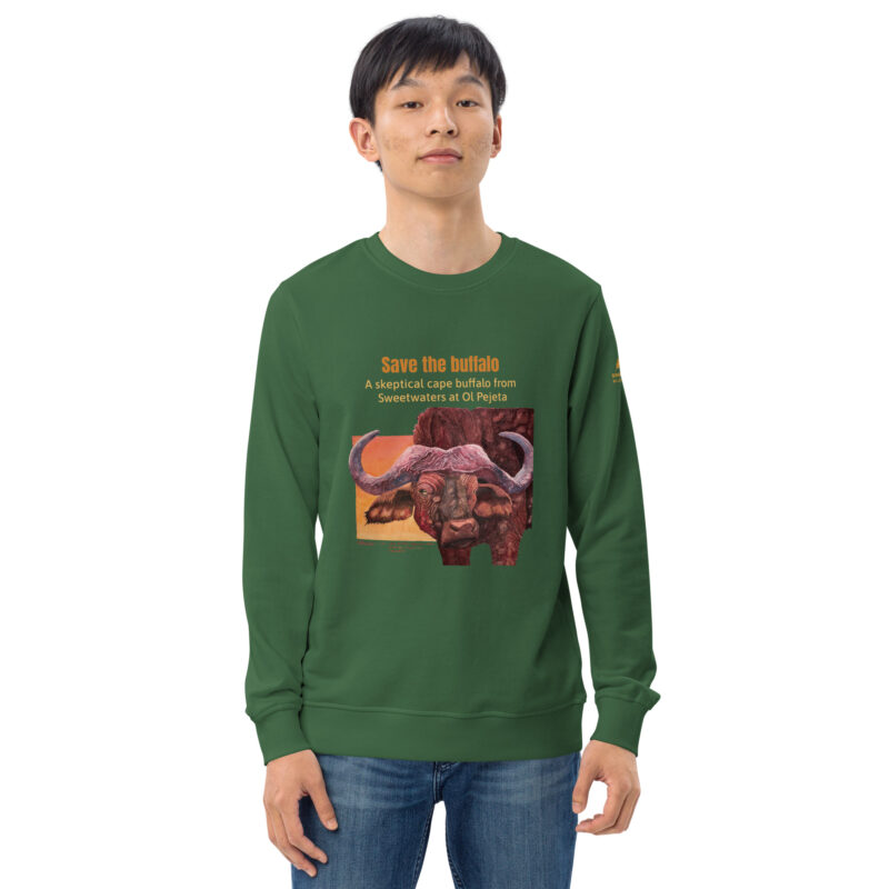 Unisex organic sweatshirt, save the buffalo - Image 38