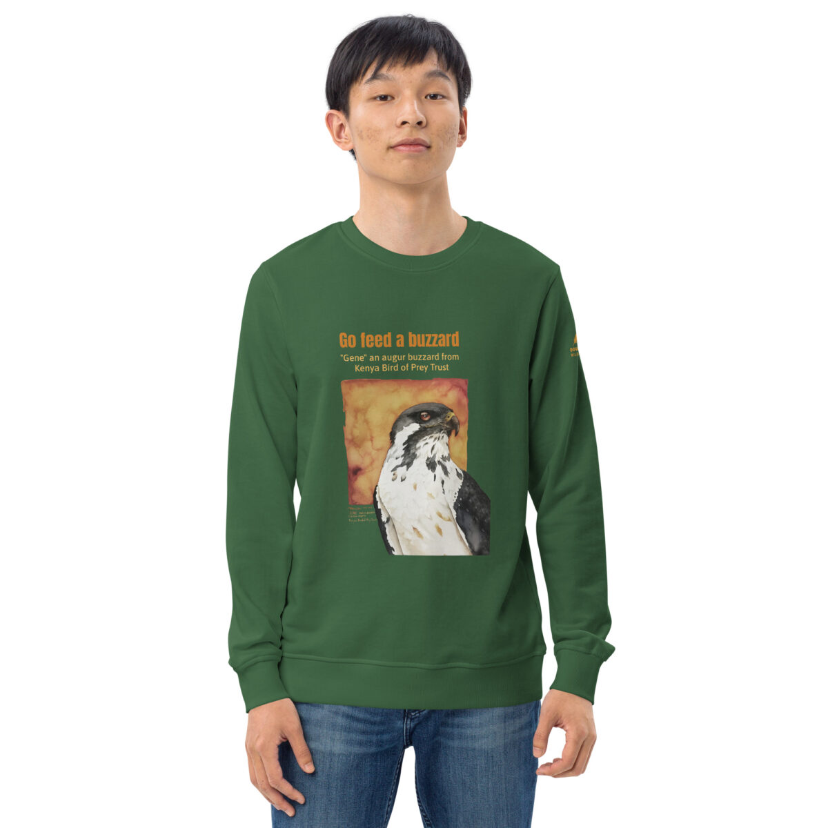 Unisex organic sweatshirt, Go feed a buzzard - Image 58