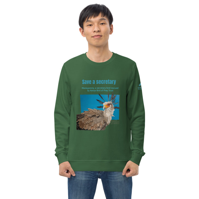 Unisex organic sweatshirt, save asecretary (Moneypenny) - Image 37