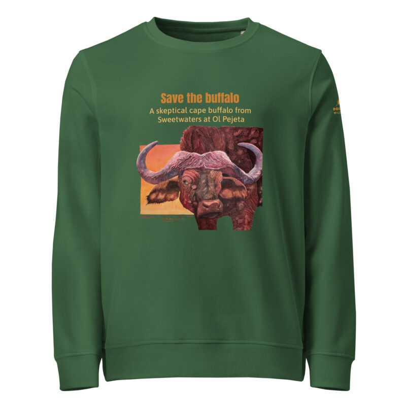 Unisex organic sweatshirt, save the buffalo - Image 6