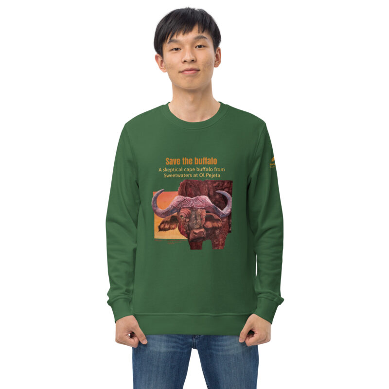 Unisex organic sweatshirt, save the buffalo - Image 37