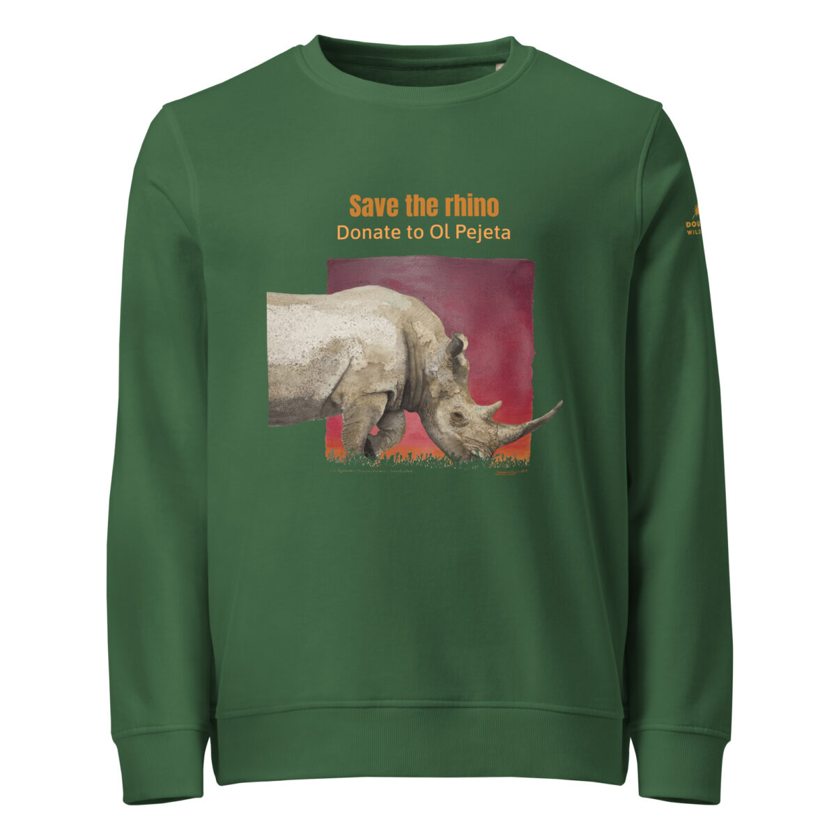 Unisex organic sweatshirt, save the rhino - Image 12