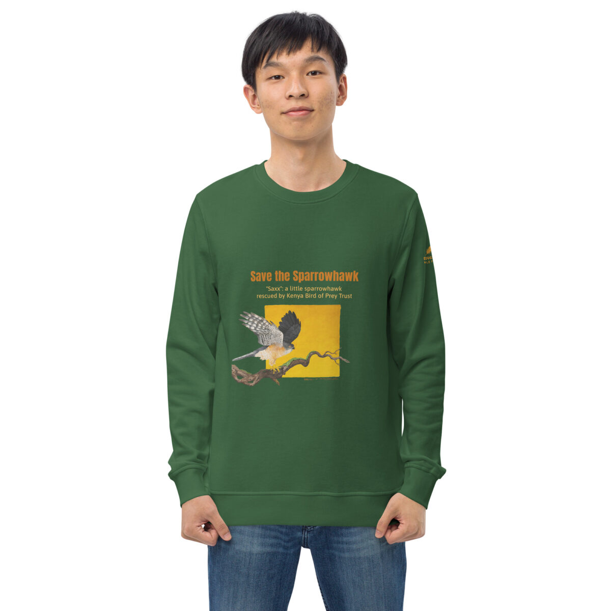 Unisex organic sweatshirt, save the sparrowhawk - Image 37