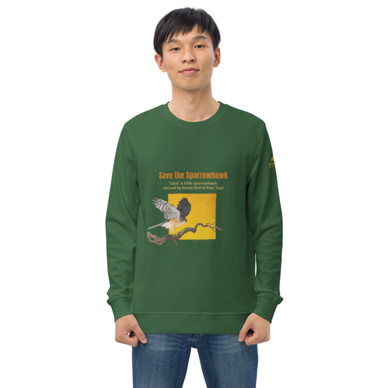 Unisex organic sweatshirt, save the sparrowhawk - Image 37