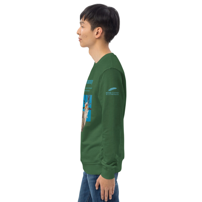 Unisex organic sweatshirt, save asecretary (Moneypenny) - Image 40