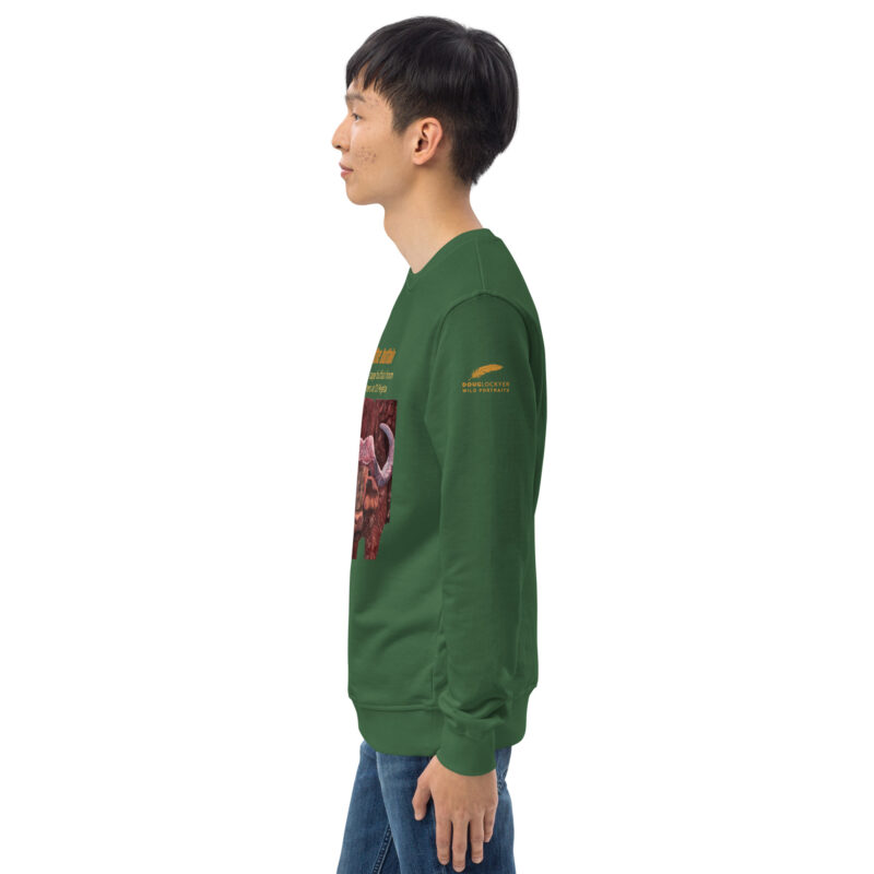 Unisex organic sweatshirt, save the buffalo - Image 40