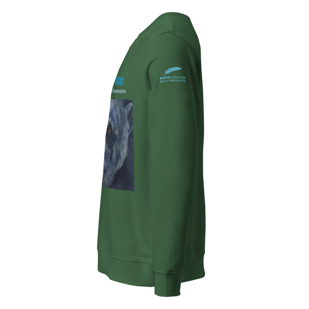 Unisex organic sweatshirt, Go feed a chimp - Image 12