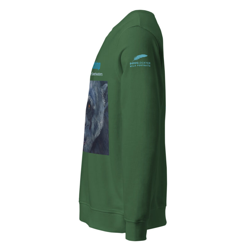 Unisex organic sweatshirt, Go feed a chimp - Image 12