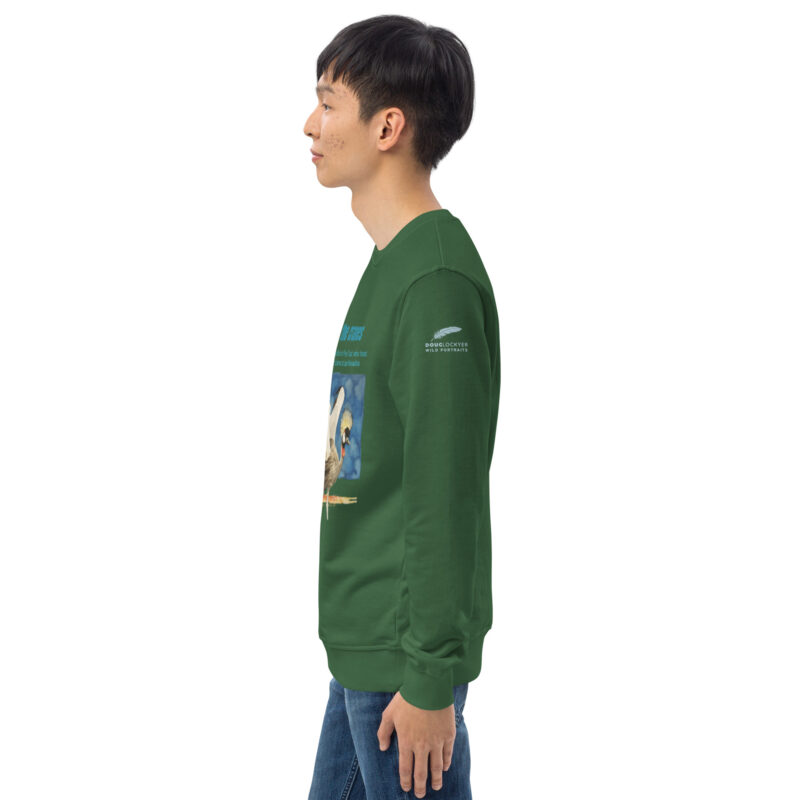 Unisex organic sweatshirt, save the cranes - Image 37