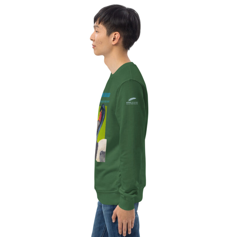 Unisex organic sweatshirt, save the saddle-billed stork - Image 40
