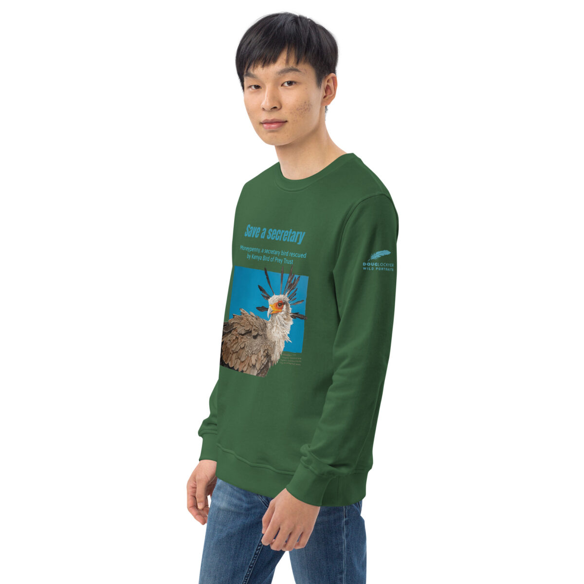 Unisex organic sweatshirt, save asecretary (Moneypenny) - Image 41